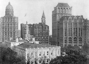 Publishers: Buildings in Printing House Square, New York City, USA
