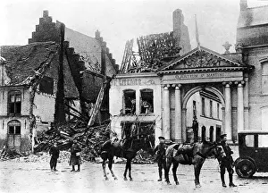 Dentils: Buildings in Ypres destroyed during WW1