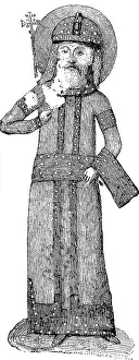 Tsars: Bulgaria, image of a czar, after medieval miniature