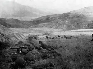Canon: Bulgarian machine gun division close to Bitola, 1917