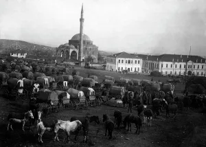 Macedonia: Bulgarian train camp in Macedonia, 1916