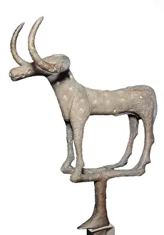 Feelers: Bull (2500-2000 BC). Hittite art. Sculpture. TURKEY