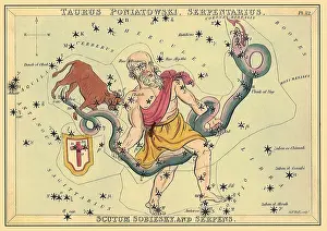 Constellations: Bull with Man and Snake