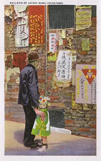 Toddlers: Bulletins, Chinatown, San Francisco, California, USA
