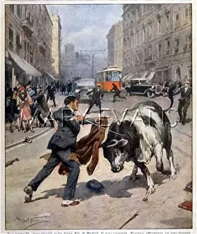 Torero: BULLFIGHT IN STREET