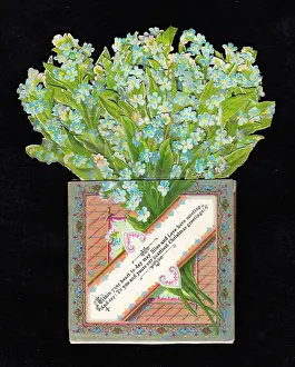Forgetmenots: Bunch of forgetmenots on a Christmas card