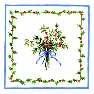 Ockenden: Bunch of holly, mistletoe and yew