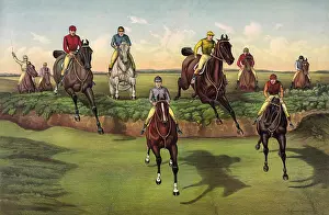 Hurdle: Well bunched at the last hurdle