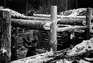 Frontsoldat: Bunker construction on the Eastern Front in winter, 1941