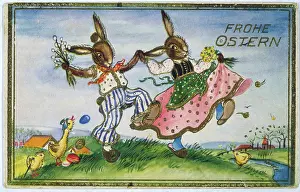 Bunnies: TWO BUNNIES DANCE
