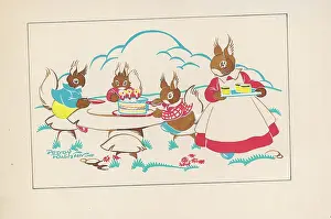 Rushton: Bunnies playing as children