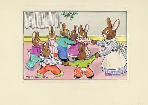 Rushton: Bunnies playing as children