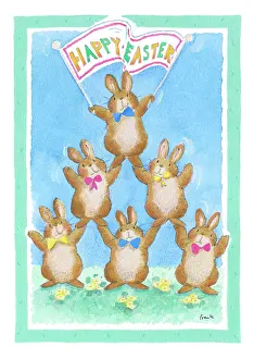 Acrobats: Bunny Acrobats - Happy Easter