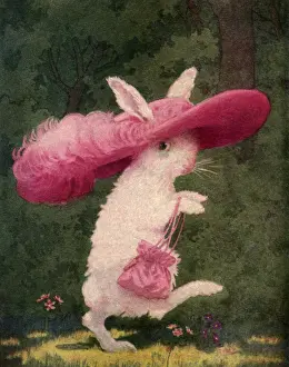 Purse: Bunny Rabbit with Pink Hat and Purse