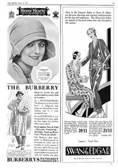 Weatherproof: Burberry overcoat advertisement, 1930