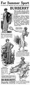 Weatherproof: Burberry for summer sport, 1914