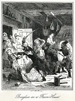 Burglars: Burglars in a farmhouse
