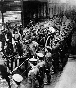 Funerals: Burial of a German officer during the First World War