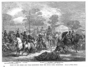 Burke: Burke and Wills Expedition setting out from Royal