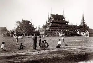 Rangoon: Burma Myanmar Rangoon Yangon Burmese monastery