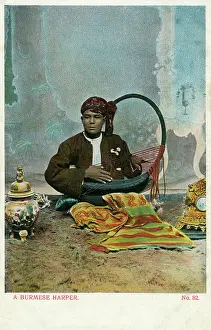 Harpist: Burmese Harpist - Myanmar