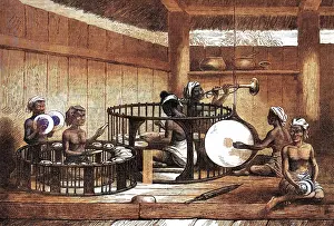 Burmah: Burmese musicians, 1872