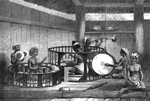 Burmah: Burmese musicians, 1872