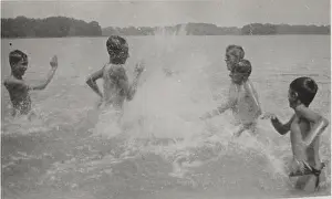 Rangoon: Burmese scouts having fun in the water