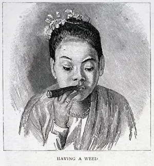 Smoked: Burmese Woman Smokes, Rangoon