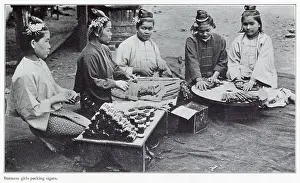 Stakes: Burmese Women Making Cigars 1908