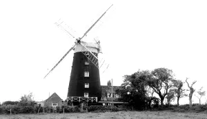 Staithe: Burnham Overy Staithe, the Windmill c1965