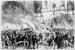 Fervent: Burning effigy of the Pope