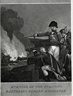 1780s: Burning of the Floating Batteries before Gibraltar