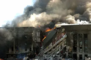 Gash: Burning gash in the outer face of the Pentagon ?
