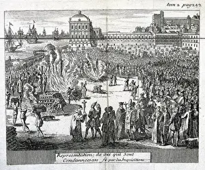 Inquisition: Burning of heretics sentenced by the Inquisition