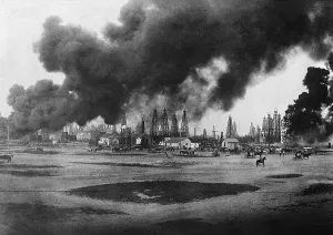 Resource: Burning oil wells in Texas, 1905