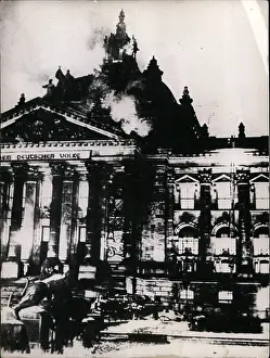 Omen: Burning of the Reichstag building, Berlin, Germany