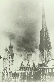 Steeples: Burning St. Stephan's cathedral