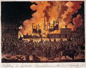 Amphitheaters: Burning Venatio amphitheater in Vienna on 1st