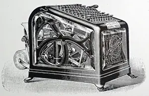 Addition: Burrough's adding machine which printed on a roll