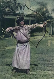 Mongols: Buryat Archer competing at a Traditional Games