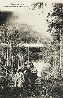Buryats: Buryats in a forest, Russia