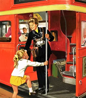 Conductress: Bus conductor