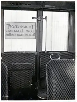 Thornycroft: Bus door gear on low loading demo bus