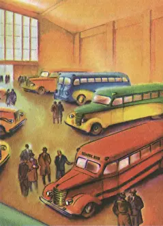 Prospective: Buses in a Showroom