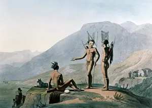 Acquatint38: Bushmen armed for an expedition, 1831