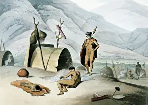 Iziko: Bushmen frying locusts, 1831