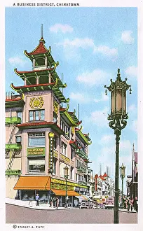 Bazaar: Business district, Chinatown, San Francisco, California, USA