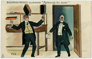 Accountant: Business Notes Illustrated - Balancing his Books