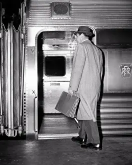 Commute: Businessman Carrying Leather Briefcase